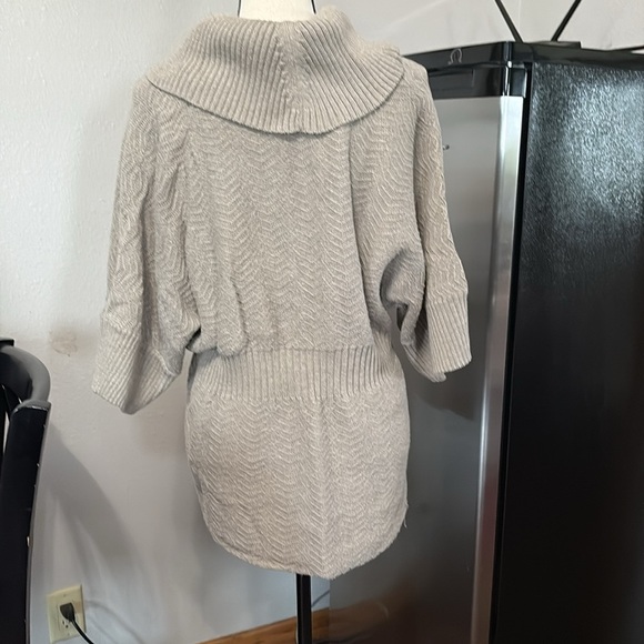 Women’s Calvin Klein Size XL 100% Cotton Cowl Neck Short Sleeve Brown Sweater - Picture 2 of 6